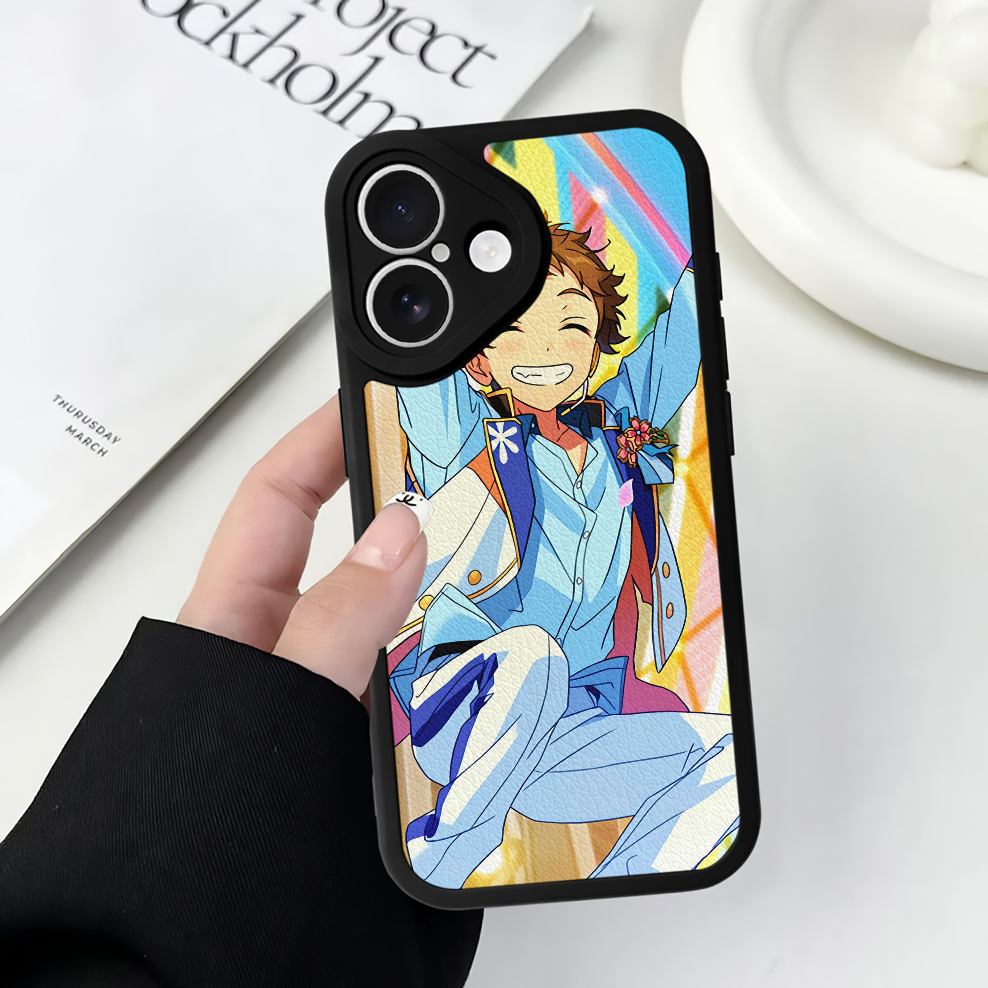 （画像用） あんさんぶるスターズ! Ensemble Stars 【iPhone 16シリーズ対応】シリコンスマホケース（レザー調） 材質：シリコン